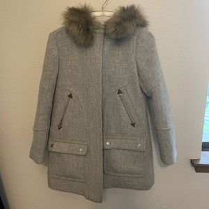 J Crew Chateau coat gray - great condition 2P